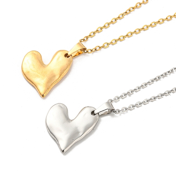 304 подвесные из нержавеющей стали ожерелья, сердце