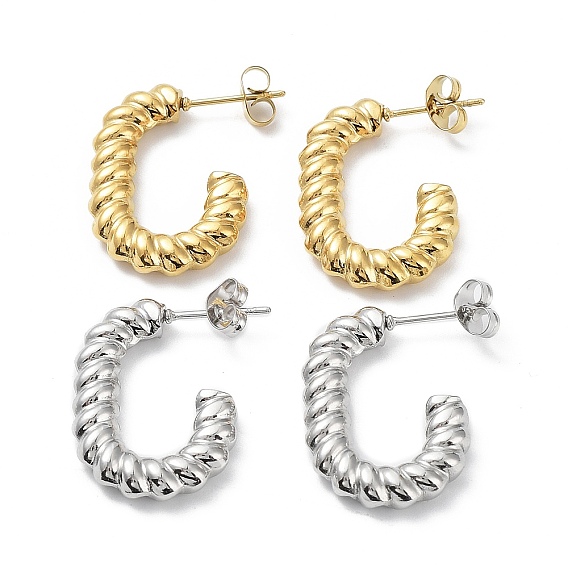 304 овальные серьги-гвоздики из нержавеющей стали, серьги-кольца