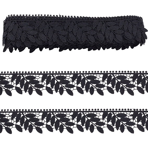 10 отделка из полиэстерового кружева в форме листа, кружевные ленты для аксессуаров одежды