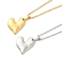 304 Stainless Steel Pendant Necklaces, Heart