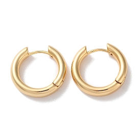 Ring Brass Huggie Hoop Earrings for Women