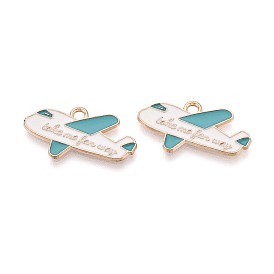 Подвески из сплава и эмали, прелести самолета, золотые