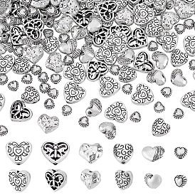 165 бусины из сплава в тибетском стиле, без кадмия и без свинца, сердце