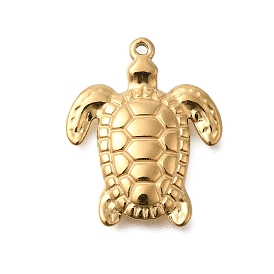 PVD Vacuum Plating 201 Stainless Steel Pendants, Tortoise Charm