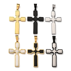 304 подвески из нержавеющей стали, крест очарование, вакуумные покрытия