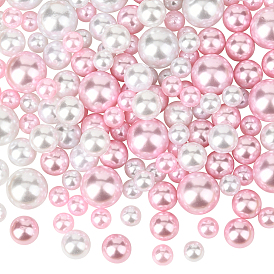 150 шт 3 стили АБС пластик имитация жемчуга круглые бусины, без отверстия 
