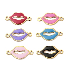 304 эмалированные подвески из нержавеющей стали, губы ссылки, ионное покрытие (ip), золотые