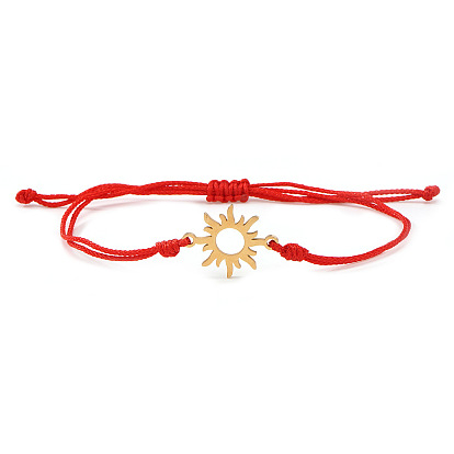 304 Браслеты из нержавеющей стали и подвески для женщин, рука Хамса и солнце