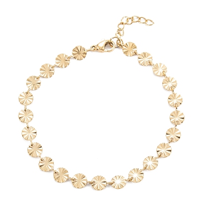 Вакуумное покрытие pvd 304 браслеты из звеньев цепи из нержавеющей стали, , плоско-круглые