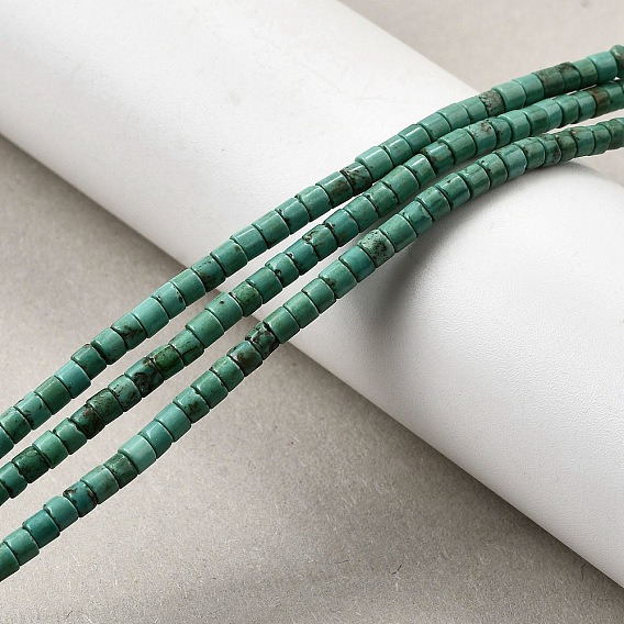 Природные Говлит бисер нитей, окрашенные, диск, Heishi бусы