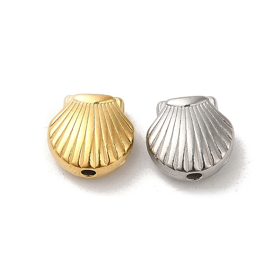 304 из нержавеющей стали бусы, формы раковины