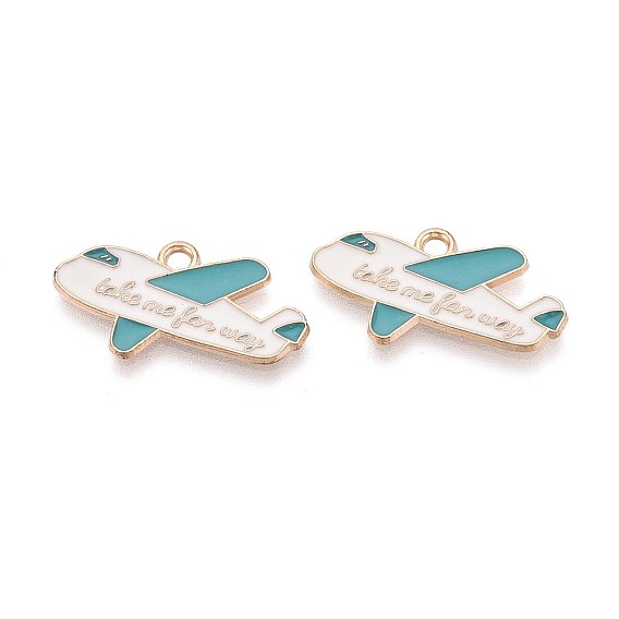 Подвески из сплава и эмали, прелести самолета, золотые