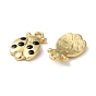 Brass Pendants, with Enamel, Long-Lasting Plated, Lead Free & Cadmium Free, Ladybug Charm