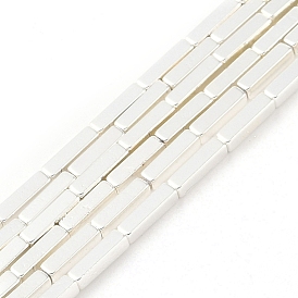 Electroplated Synthetic Non-Magnetic Hematite Beads Strands, Cuboid