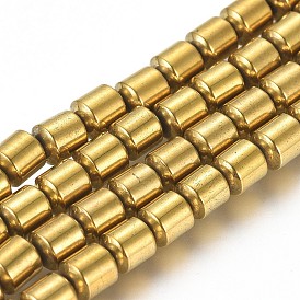 Magnetic Synthetic Hematite Beads Strands, Vacuum Plating, Column