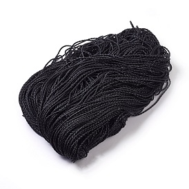 Шнур из искусственной кожи, чёрные, четыре переплетенных