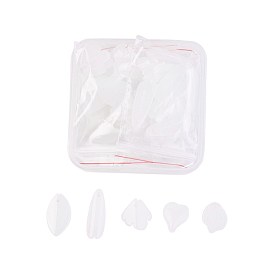 Glass Charms, Flower & Heart & Petal & Leaf