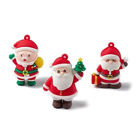 Christmas PVC Big Pendants, Santa Claus Charm