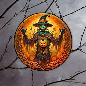 Halloween Stained Acrylic Window Planel, for Suncatchers Window Home Hanging Ornaments