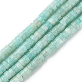 Natural Amazonite Beads Strands, Heishi Beads, Flat Round/Disc