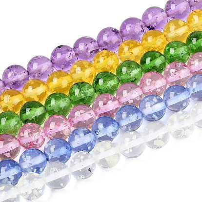 Светящиеся нити бус лэмпворк ручной работы, круглые, светится в темноте