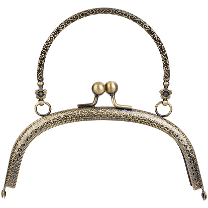 1pc цветочный железный поцелуйчик застежка-карабин для кошелька ручка, с ручкой, для изготовления портмоне