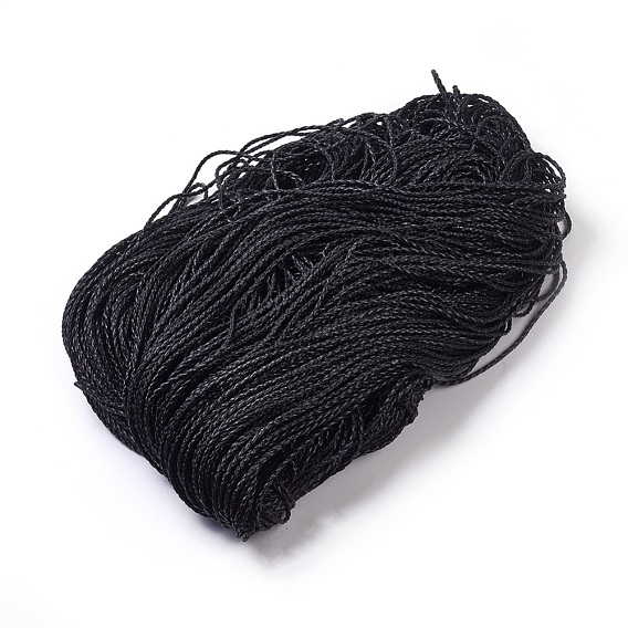 Шнур из искусственной кожи, чёрные, четыре переплетенных