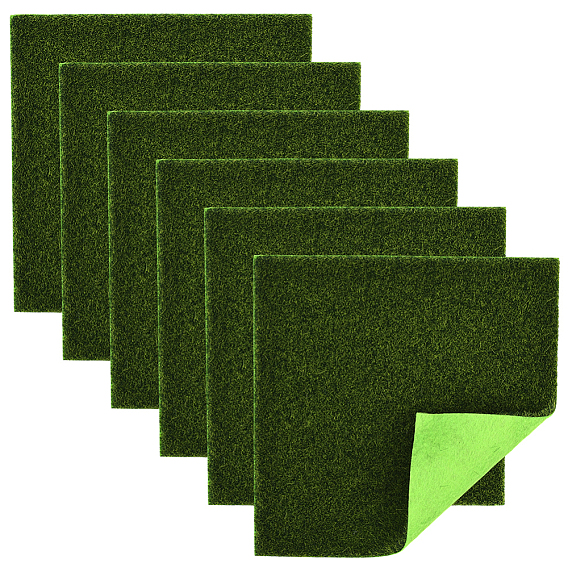 6шт. квадратная ткань искусственный мох, микросцена садовое украшение, аксессуары для реквизита для фотосъемки