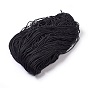 Шнур из искусственной кожи, чёрные, четыре переплетенных