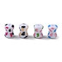 Printed Opaque Acylic Beads, Bone