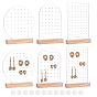 6Pcs Acrylic Earring Display Stands, Rectangle, with 6Pcs Wood Display Stands, Photo Stand