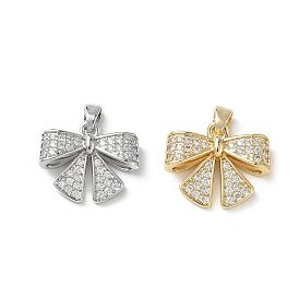 Латунные микропаве прозрачные подвески с фианитом, долговечный, бантом прелести