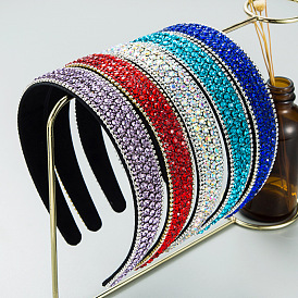 Colorful Rhinestone Headband with Non-slip Design for Women's Hair Accessories