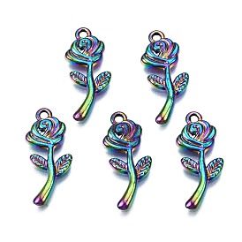 Aluminium Anhänger & Charms, Cadmiumfrei und Nickel frei und Bleifrei, Blume