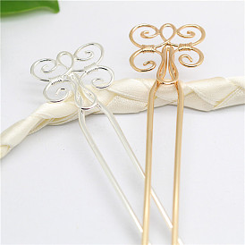 diy head accessories hollowed out wreath hairpin bride U-shaped hairpin ancient costume handmade hairpin hairpin