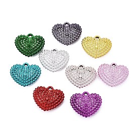 Подвески из гальванического непрозрачного акрила, сердце прелести