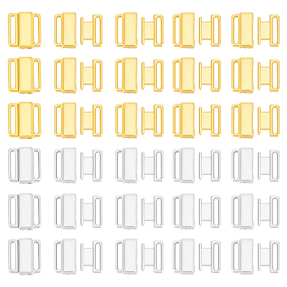 60 шт 2 цвета цинковый сплав бикини клипсы, запасная часть застежки бюстгальтера, нижнее белье с застежкой спереди