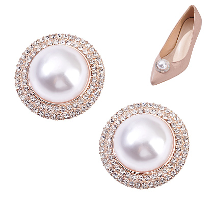 1 пара съемных пряжек для обуви из сплава, круглые украшения для обуви из смолы