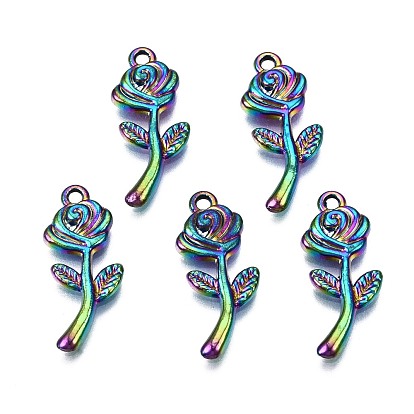 Aluminium Anhänger & Charms, Cadmiumfrei und Nickel frei und Bleifrei, Blume