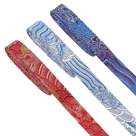 7.5m 3 couleurs ruban de coton, pour accessoires de vêtement, décoration cadeau