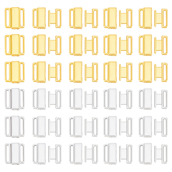 60 шт 2 цвета цинковый сплав бикини клипсы, запасная часть застежки бюстгальтера, нижнее белье с застежкой спереди