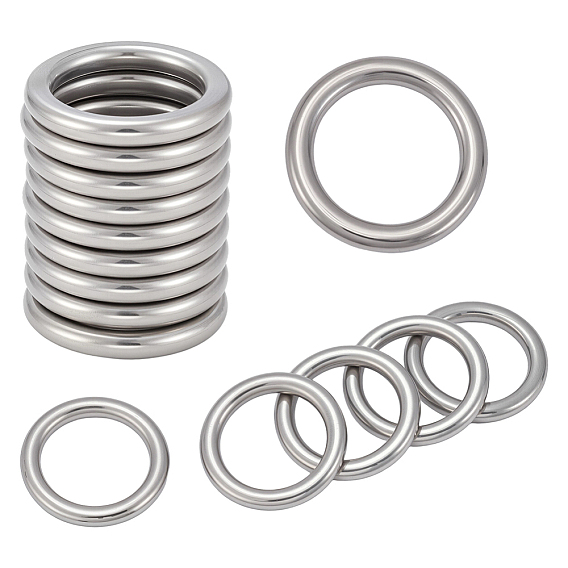 25 шт. соединительных колец из нержавеющей стали, круглые кольца, не тускнеет