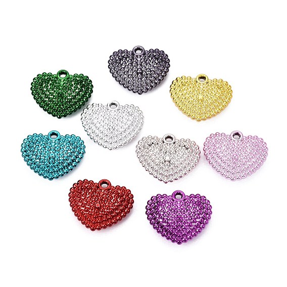 Подвески из гальванического непрозрачного акрила, сердце прелести