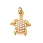 304 Stainless Steel ABS Imitation Pearl Pendants, Ocean Collection Charms, Ion Plating(IP), Real 18K Gold Plated, with Jump Ring