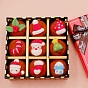 Imitation Dessert Gift Box Needle Felting Kit, Christmas Theme, including Iron Needles, Foam Chassis, Wool, Paper Gift Box & Paper Filler