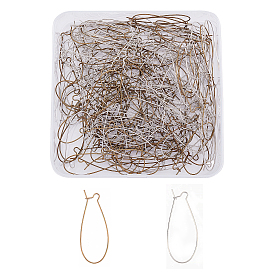 Brass Hoop Earrings Findings Kidney Ear Wires,  Lead Free, Cadmium Free and Nickel Free