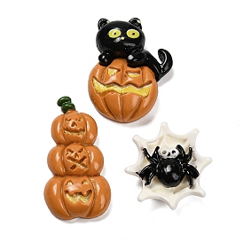 Кабошоны из непрозрачной смолы на Хэллоуин