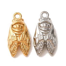 Pendentifs en acier inoxydable, charmes de cigale, plaqué longue durée