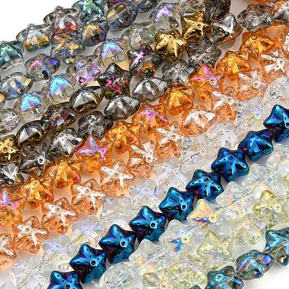 Electroplate Glass Beads Strands, Starfish, Mixed Style