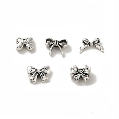 Сплавочные овальные бусины тибетского стиля , без кадмия и без свинца, бантом